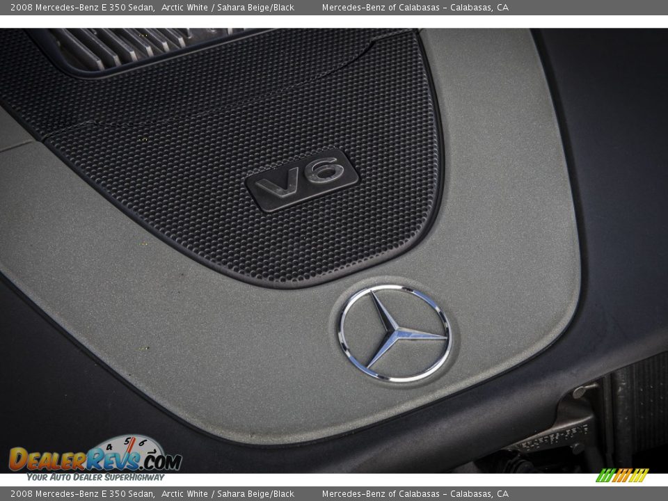 2008 Mercedes-Benz E 350 Sedan Arctic White / Sahara Beige/Black Photo #26
