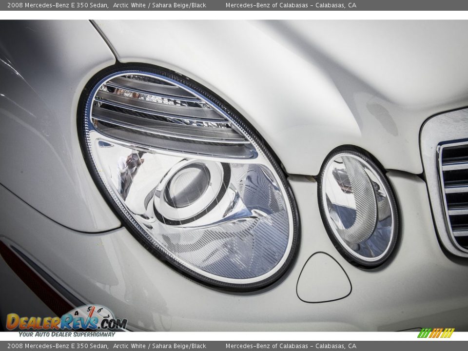 2008 Mercedes-Benz E 350 Sedan Arctic White / Sahara Beige/Black Photo #27