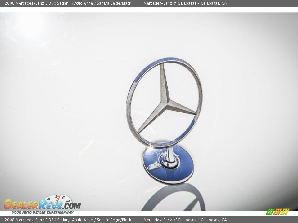 2008 Mercedes-Benz E 350 Sedan Arctic White / Sahara Beige/Black Photo #28