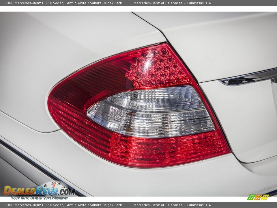 2008 Mercedes-Benz E 350 Sedan Arctic White / Sahara Beige/Black Photo #29