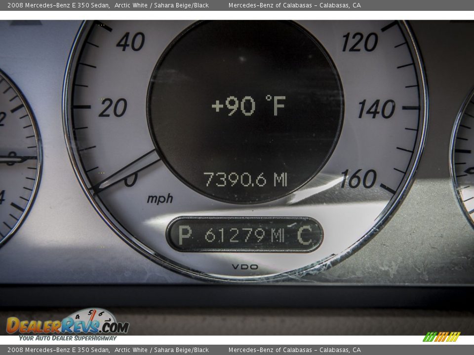 2008 Mercedes-Benz E 350 Sedan Arctic White / Sahara Beige/Black Photo #30