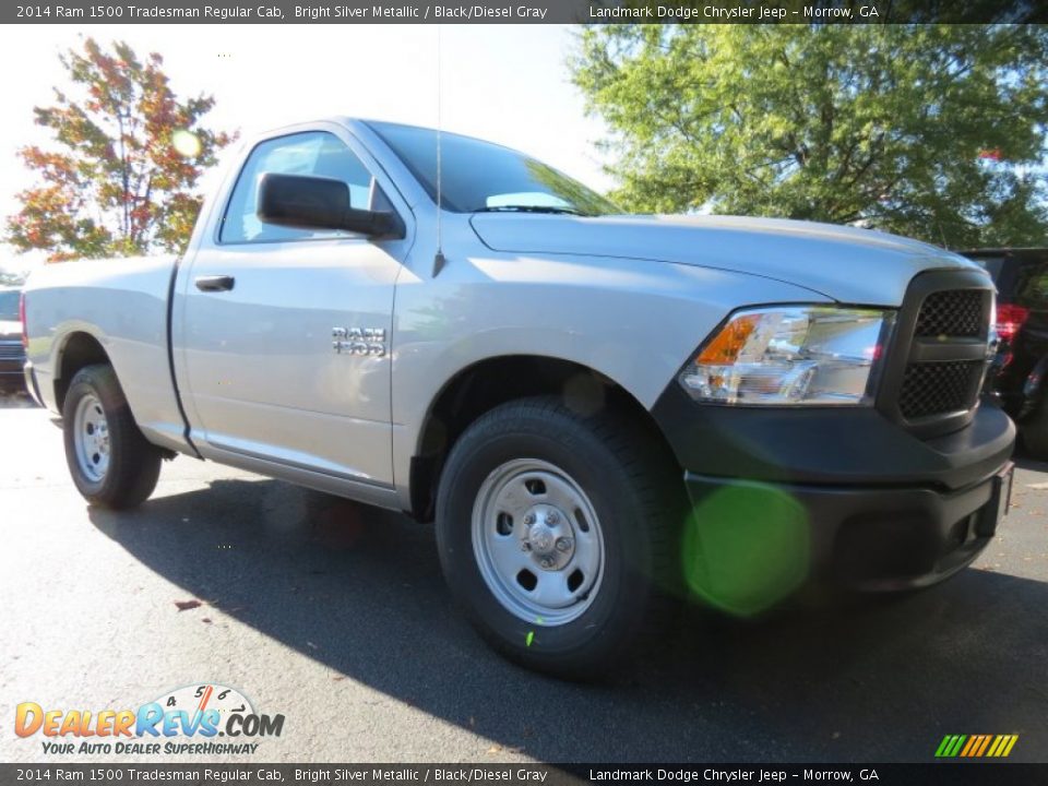 2014 Ram 1500 Tradesman Regular Cab Bright Silver Metallic / Black/Diesel Gray Photo #4