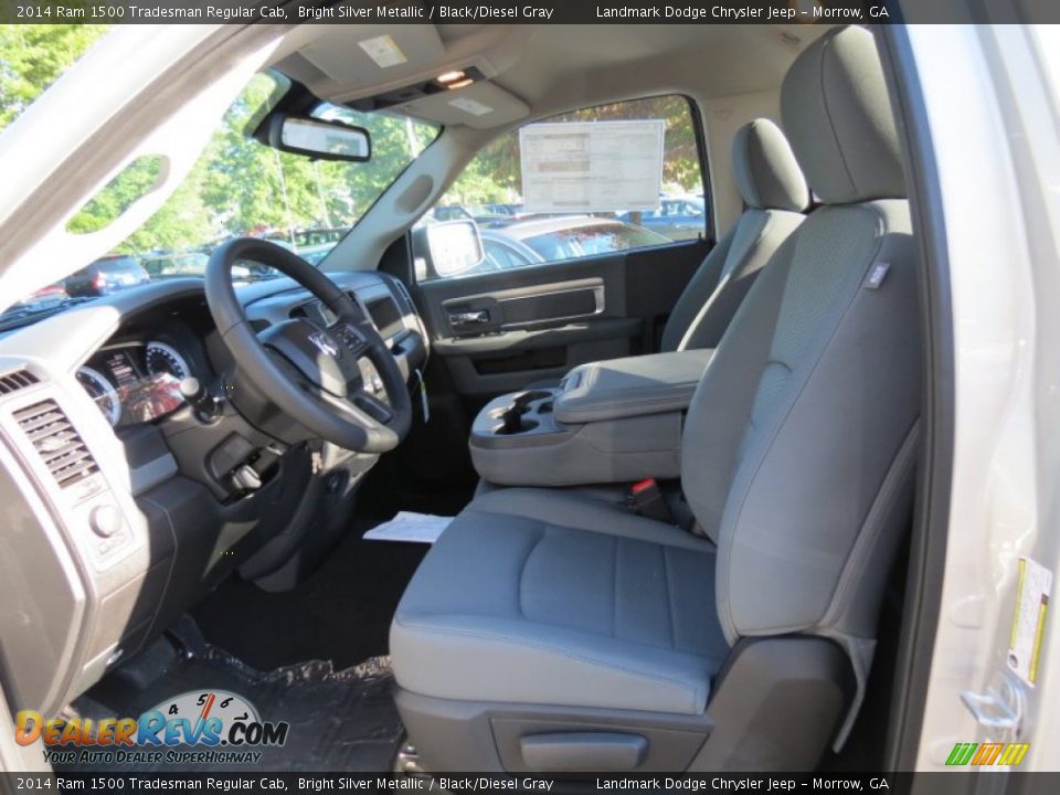 2014 Ram 1500 Tradesman Regular Cab Bright Silver Metallic / Black/Diesel Gray Photo #7