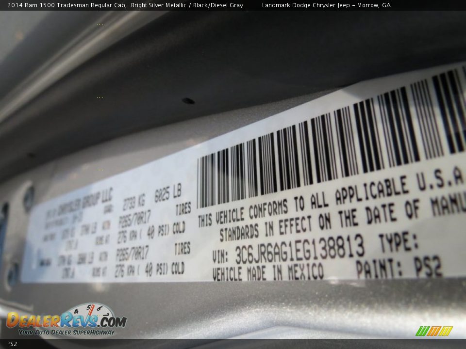 Ram Color Code PS2 Bright Silver Metallic