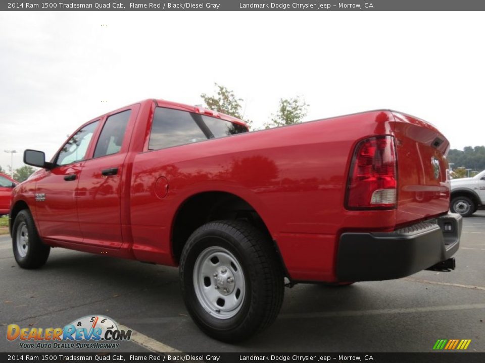 2014 Ram 1500 Tradesman Quad Cab Flame Red / Black/Diesel Gray Photo #2