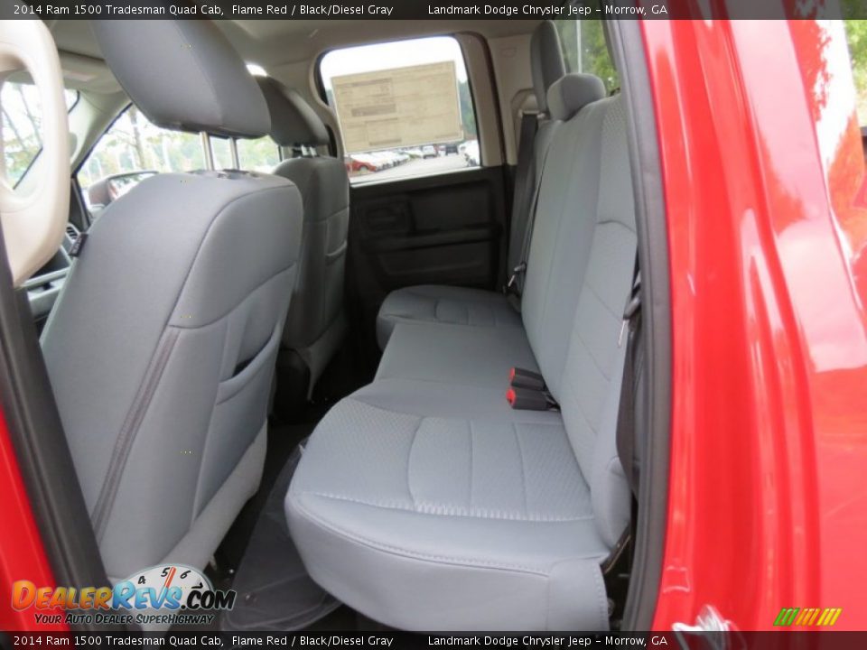 2014 Ram 1500 Tradesman Quad Cab Flame Red / Black/Diesel Gray Photo #7