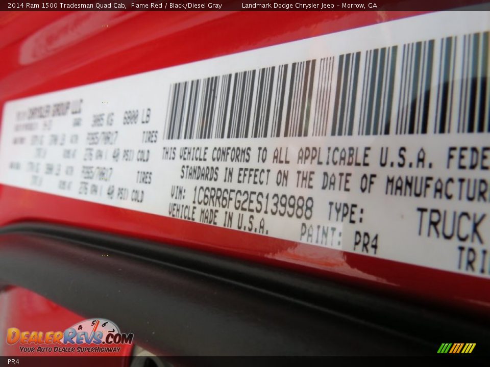 Ram Color Code PR4 Flame Red