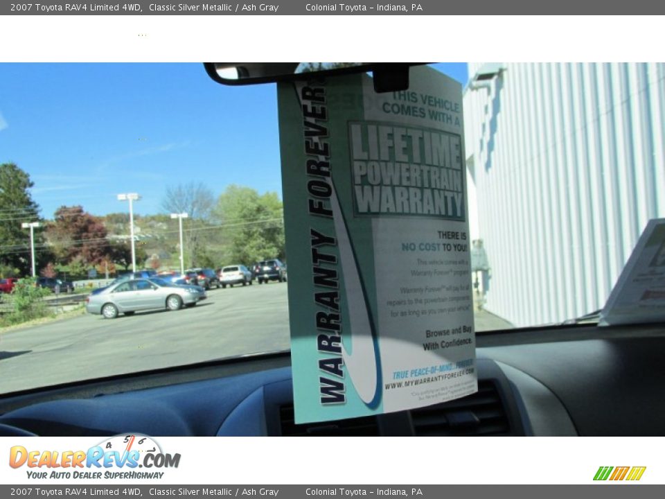 2007 Toyota RAV4 Limited 4WD Classic Silver Metallic / Ash Gray Photo #16