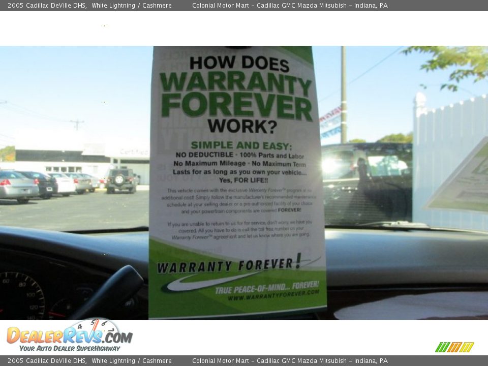 2005 Cadillac DeVille DHS White Lightning / Cashmere Photo #17