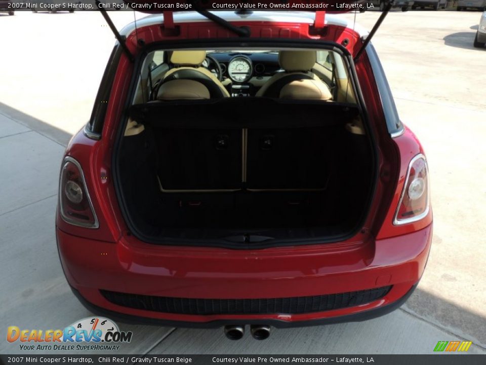 2007 Mini Cooper S Hardtop Chili Red / Gravity Tuscan Beige Photo #4