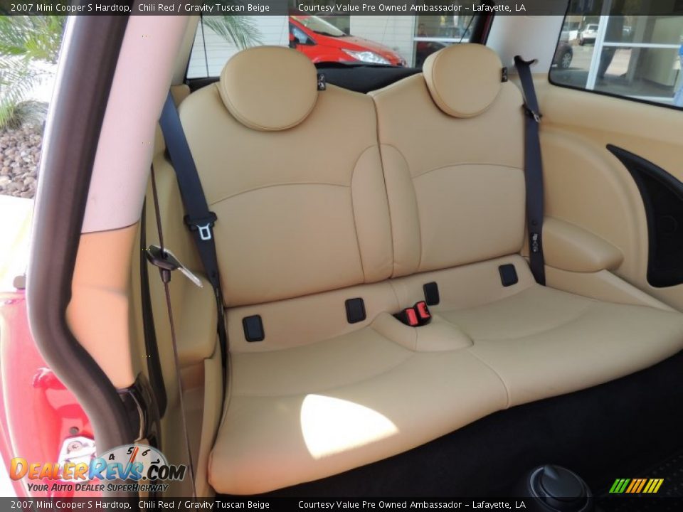2007 Mini Cooper S Hardtop Chili Red / Gravity Tuscan Beige Photo #8