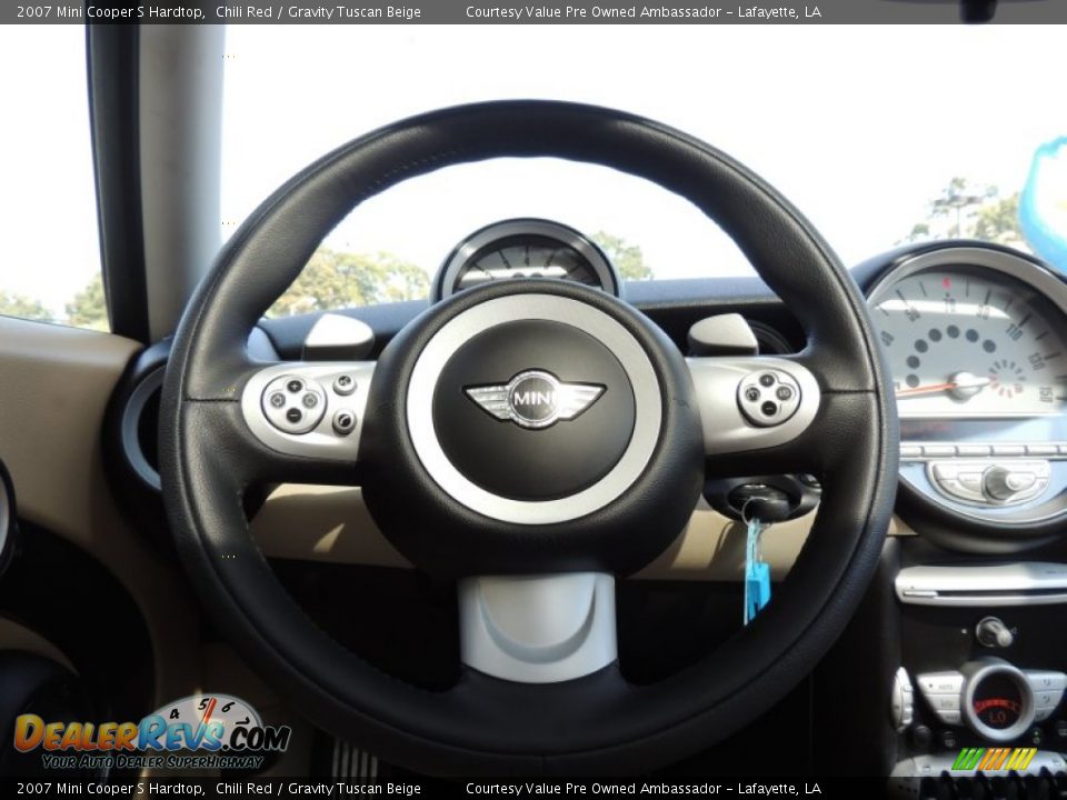 2007 Mini Cooper S Hardtop Chili Red / Gravity Tuscan Beige Photo #15