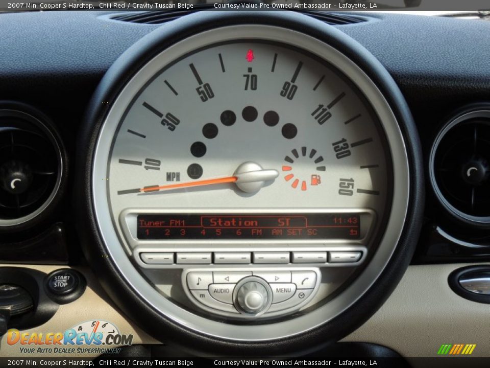 2007 Mini Cooper S Hardtop Chili Red / Gravity Tuscan Beige Photo #19