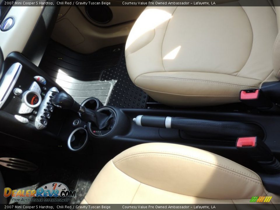 2007 Mini Cooper S Hardtop Chili Red / Gravity Tuscan Beige Photo #22