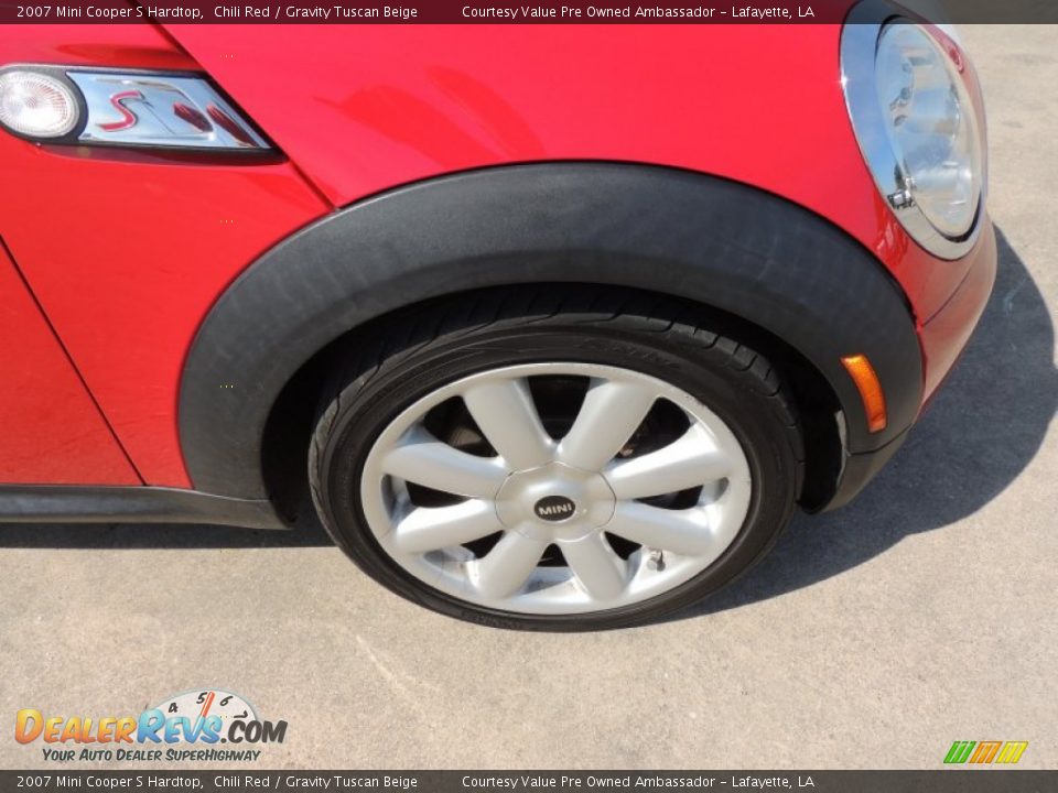 2007 Mini Cooper S Hardtop Chili Red / Gravity Tuscan Beige Photo #23