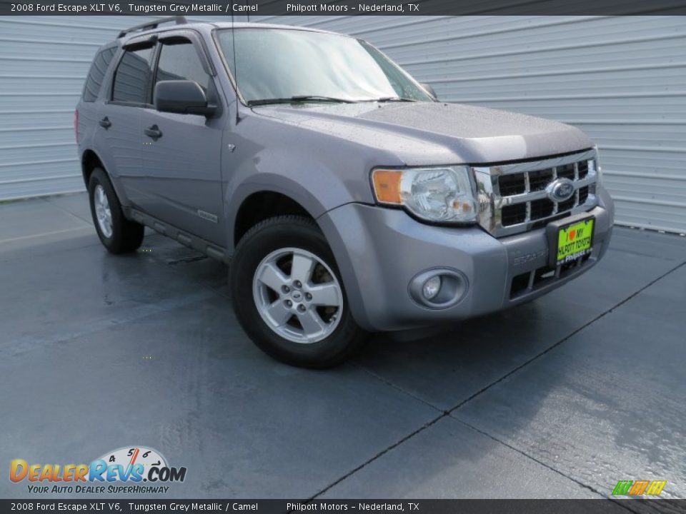 2008 Ford Escape XLT V6 Tungsten Grey Metallic / Camel Photo #1