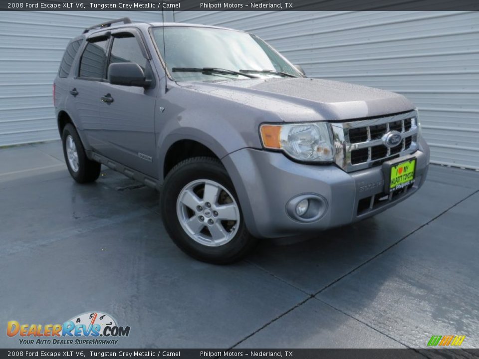 2008 Ford Escape XLT V6 Tungsten Grey Metallic / Camel Photo #2
