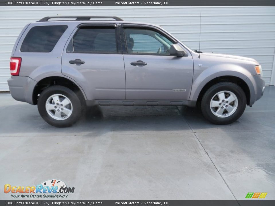 2008 Ford Escape XLT V6 Tungsten Grey Metallic / Camel Photo #4