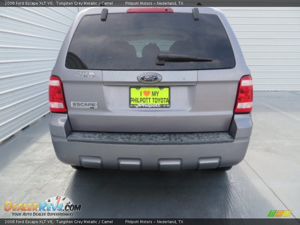 2008 Ford Escape XLT V6 Tungsten Grey Metallic / Camel Photo #6