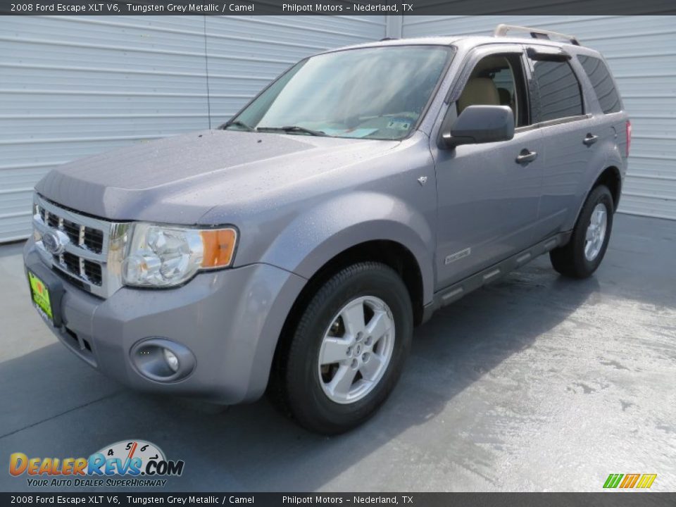 2008 Ford Escape XLT V6 Tungsten Grey Metallic / Camel Photo #8