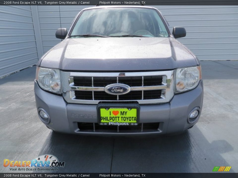 2008 Ford Escape XLT V6 Tungsten Grey Metallic / Camel Photo #9