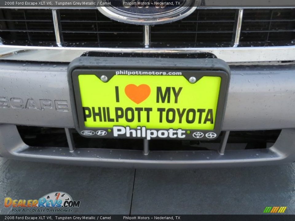 2008 Ford Escape XLT V6 Tungsten Grey Metallic / Camel Photo #12