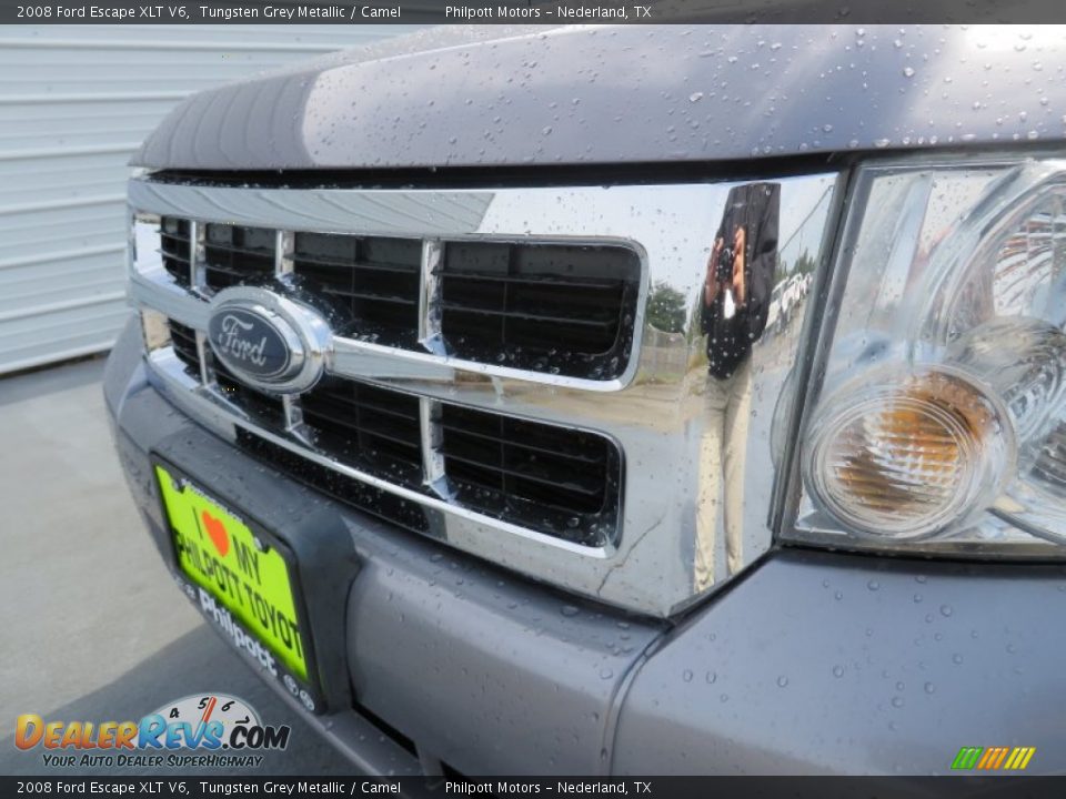 2008 Ford Escape XLT V6 Tungsten Grey Metallic / Camel Photo #13