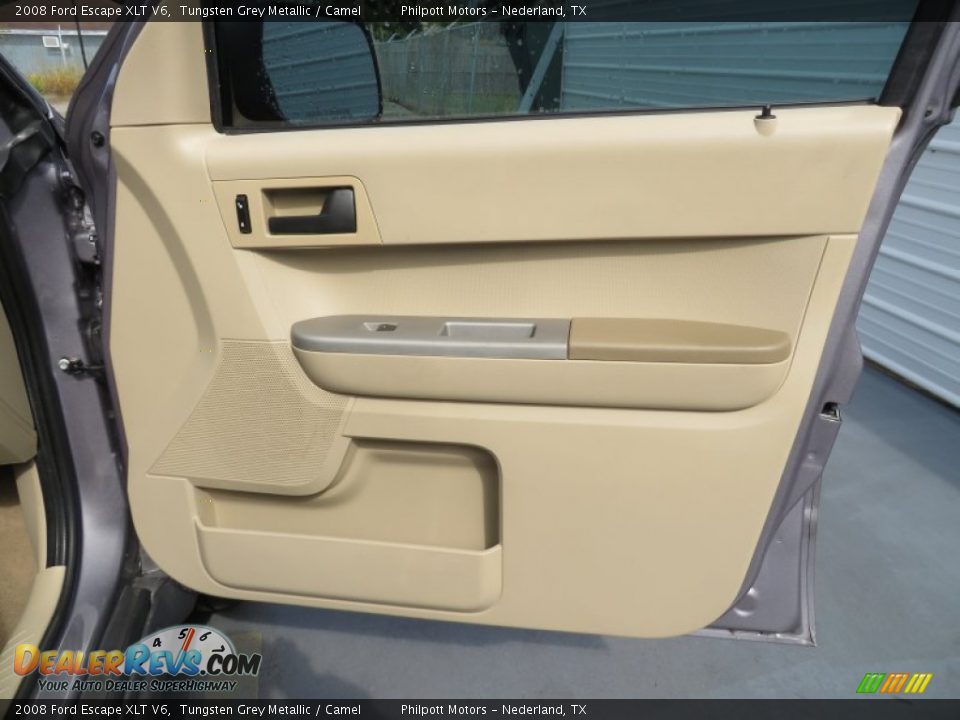 2008 Ford Escape XLT V6 Tungsten Grey Metallic / Camel Photo #23