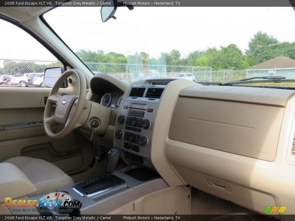 2008 Ford Escape XLT V6 Tungsten Grey Metallic / Camel Photo #24