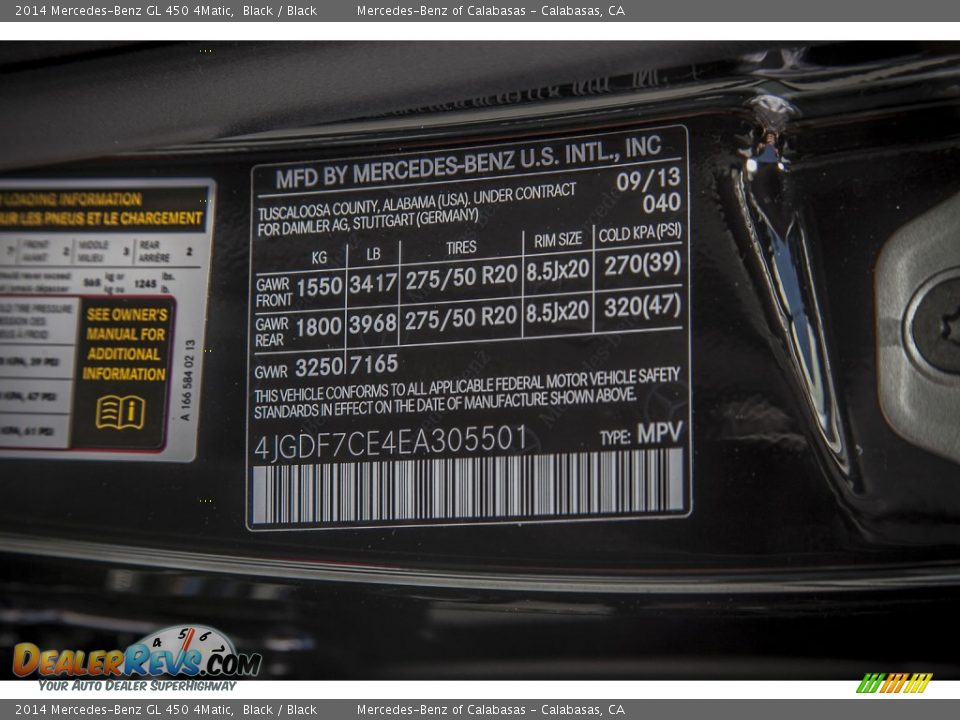 2014 Mercedes-Benz GL 450 4Matic Black / Black Photo #8