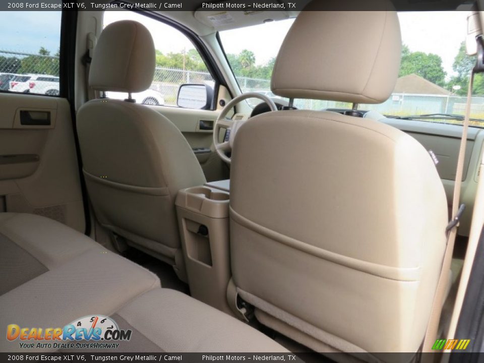 2008 Ford Escape XLT V6 Tungsten Grey Metallic / Camel Photo #27
