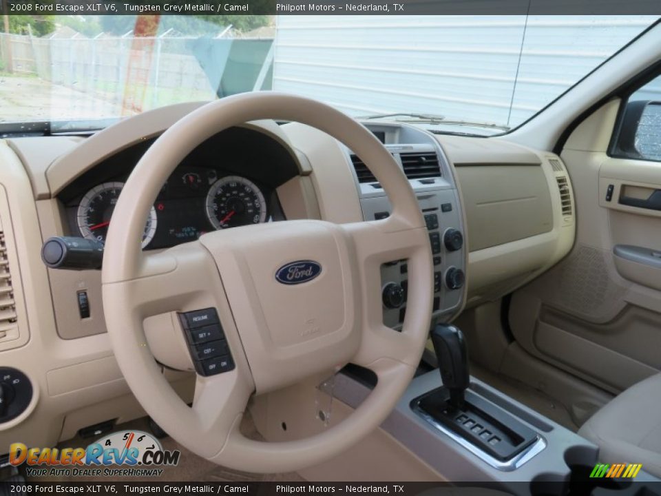2008 Ford Escape XLT V6 Tungsten Grey Metallic / Camel Photo #34