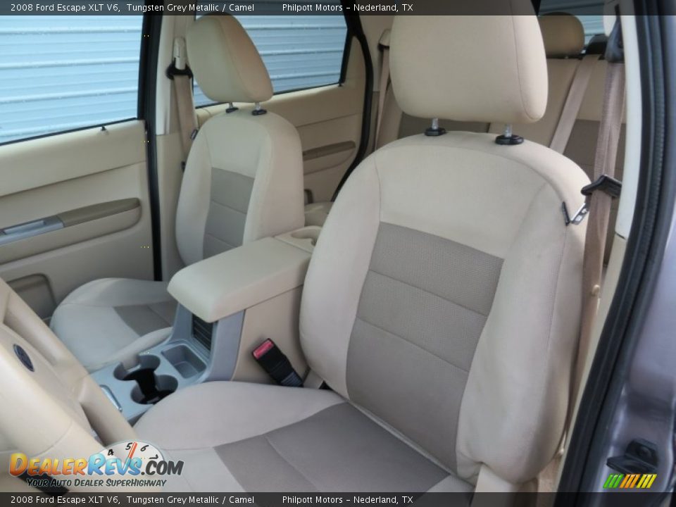 2008 Ford Escape XLT V6 Tungsten Grey Metallic / Camel Photo #35