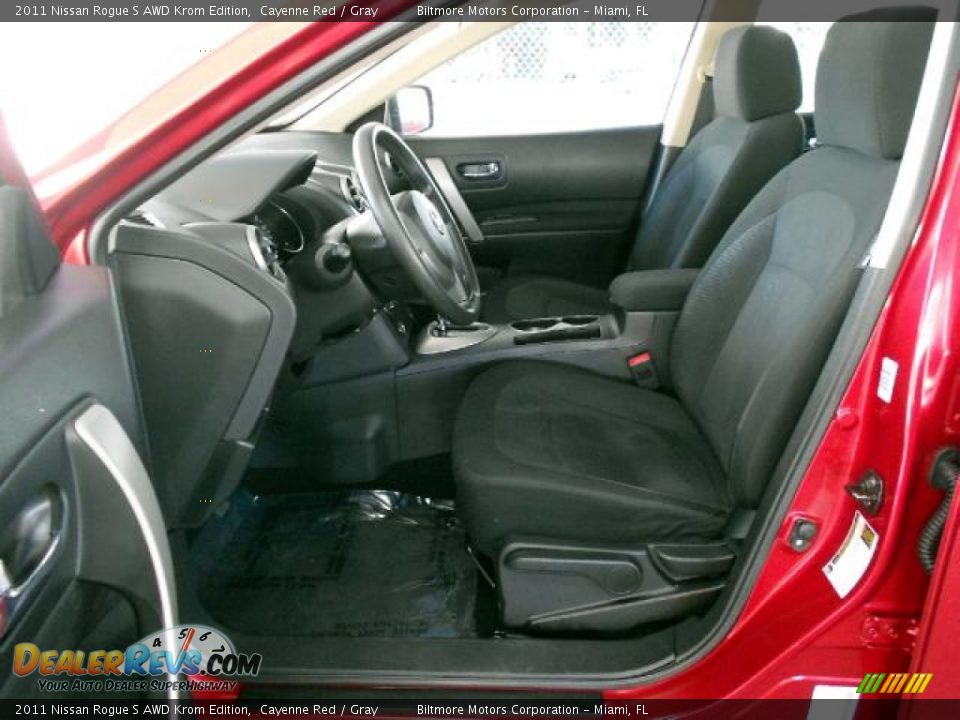 2011 Nissan Rogue S AWD Krom Edition Cayenne Red / Gray Photo #8