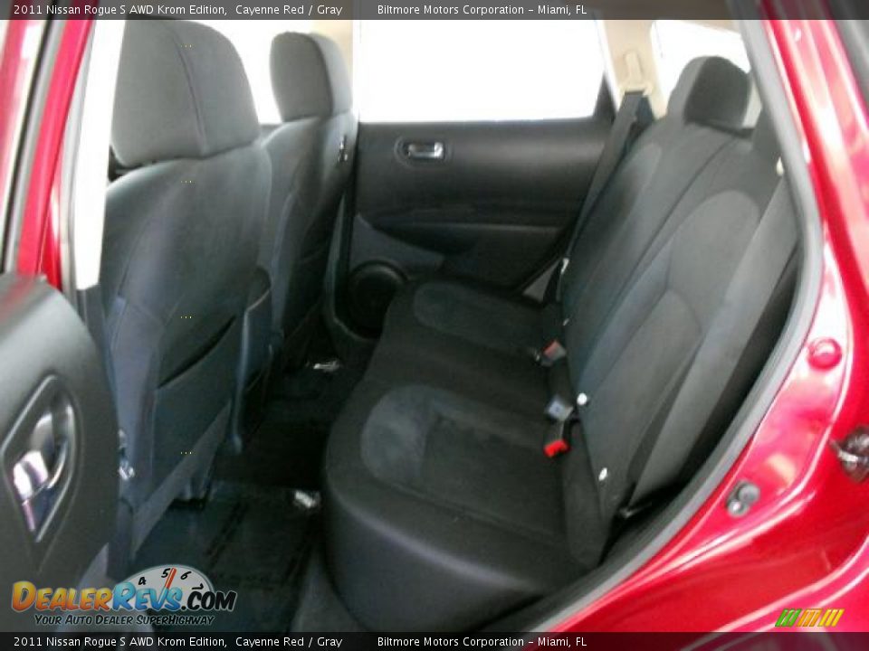 2011 Nissan Rogue S AWD Krom Edition Cayenne Red / Gray Photo #9