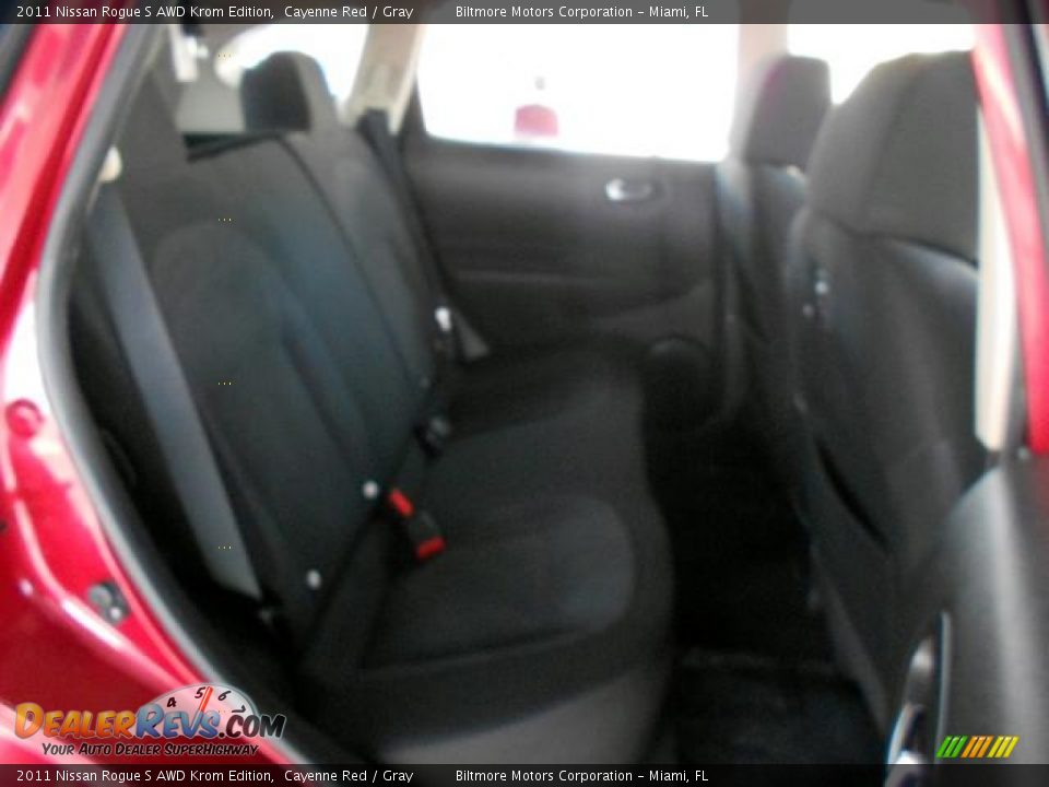 2011 Nissan Rogue S AWD Krom Edition Cayenne Red / Gray Photo #11