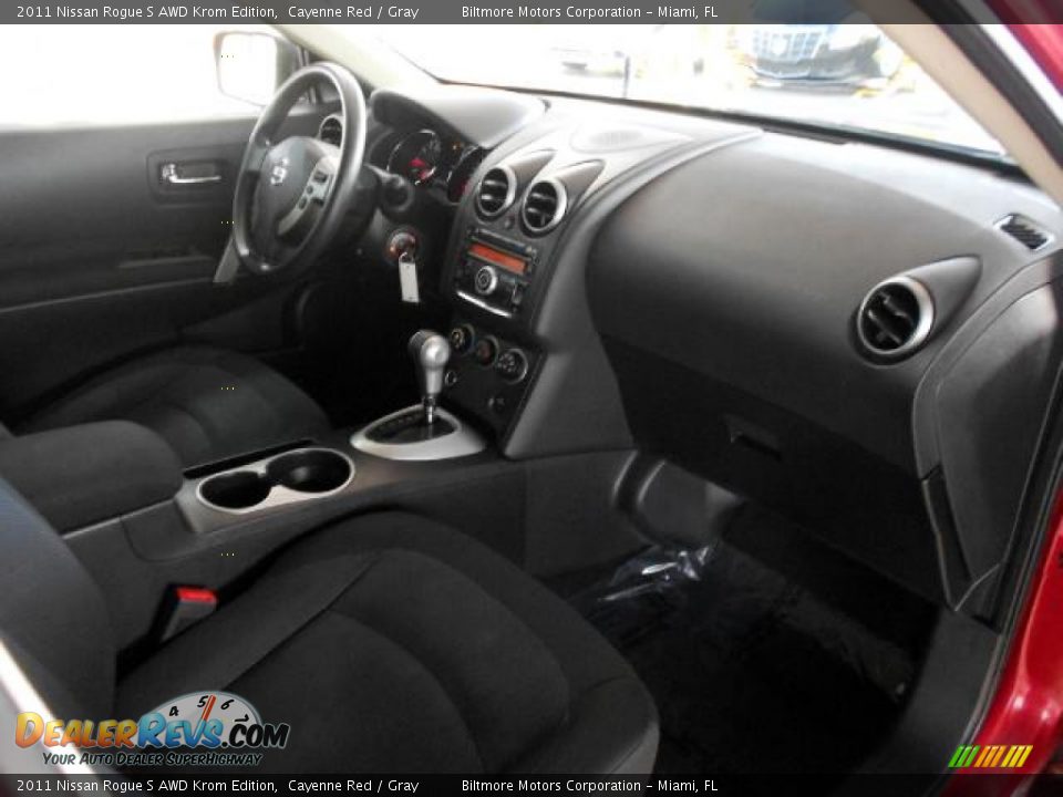 2011 Nissan Rogue S AWD Krom Edition Cayenne Red / Gray Photo #12