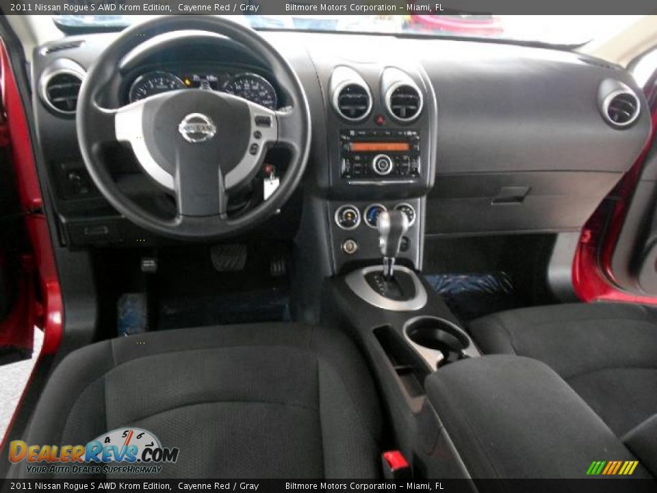 2011 Nissan Rogue S AWD Krom Edition Cayenne Red / Gray Photo #13