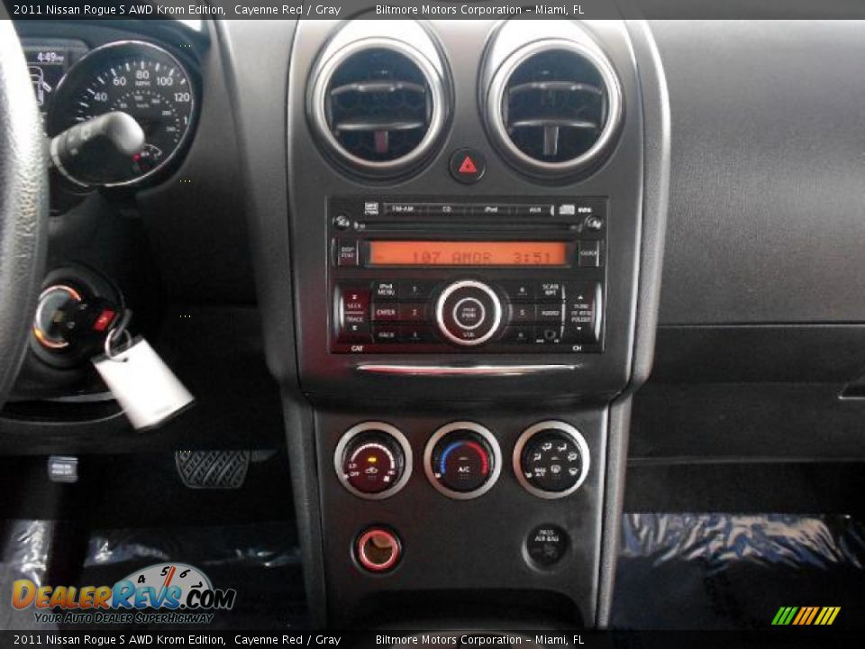 2011 Nissan Rogue S AWD Krom Edition Cayenne Red / Gray Photo #14
