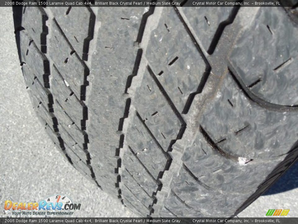 2008 Dodge Ram 1500 Laramie Quad Cab 4x4 Brilliant Black Crystal Pearl / Medium Slate Gray Photo #15