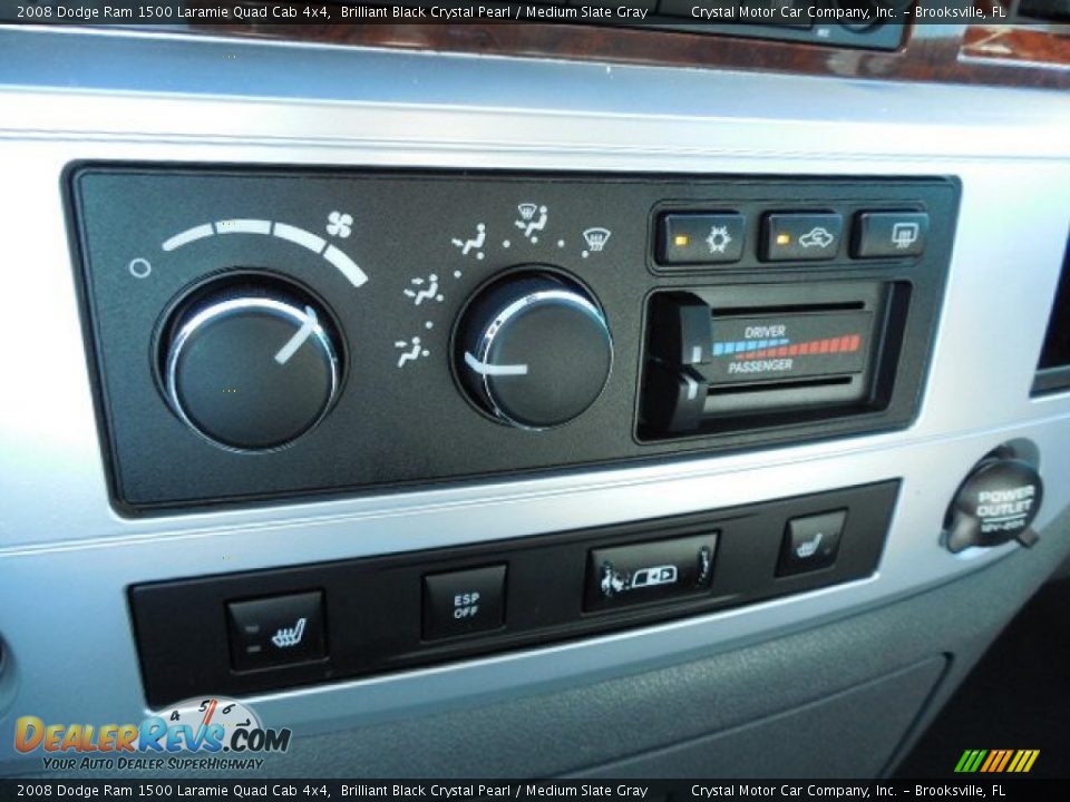 2008 Dodge Ram 1500 Laramie Quad Cab 4x4 Brilliant Black Crystal Pearl / Medium Slate Gray Photo #20