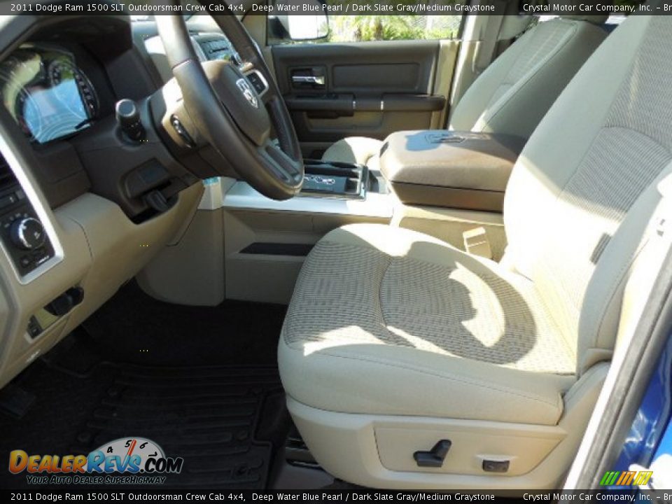 2011 Dodge Ram 1500 SLT Outdoorsman Crew Cab 4x4 Deep Water Blue Pearl / Dark Slate Gray/Medium Graystone Photo #4