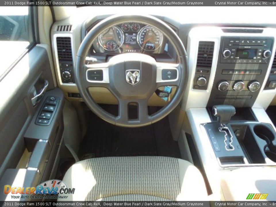 2011 Dodge Ram 1500 SLT Outdoorsman Crew Cab 4x4 Deep Water Blue Pearl / Dark Slate Gray/Medium Graystone Photo #6