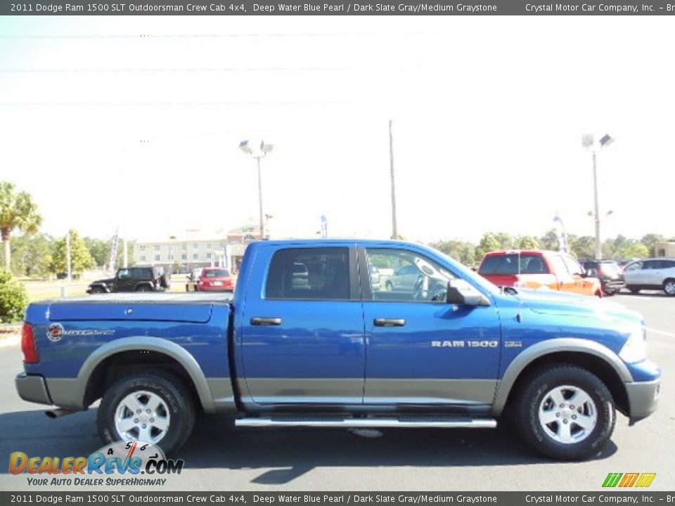 2011 Dodge Ram 1500 SLT Outdoorsman Crew Cab 4x4 Deep Water Blue Pearl / Dark Slate Gray/Medium Graystone Photo #9