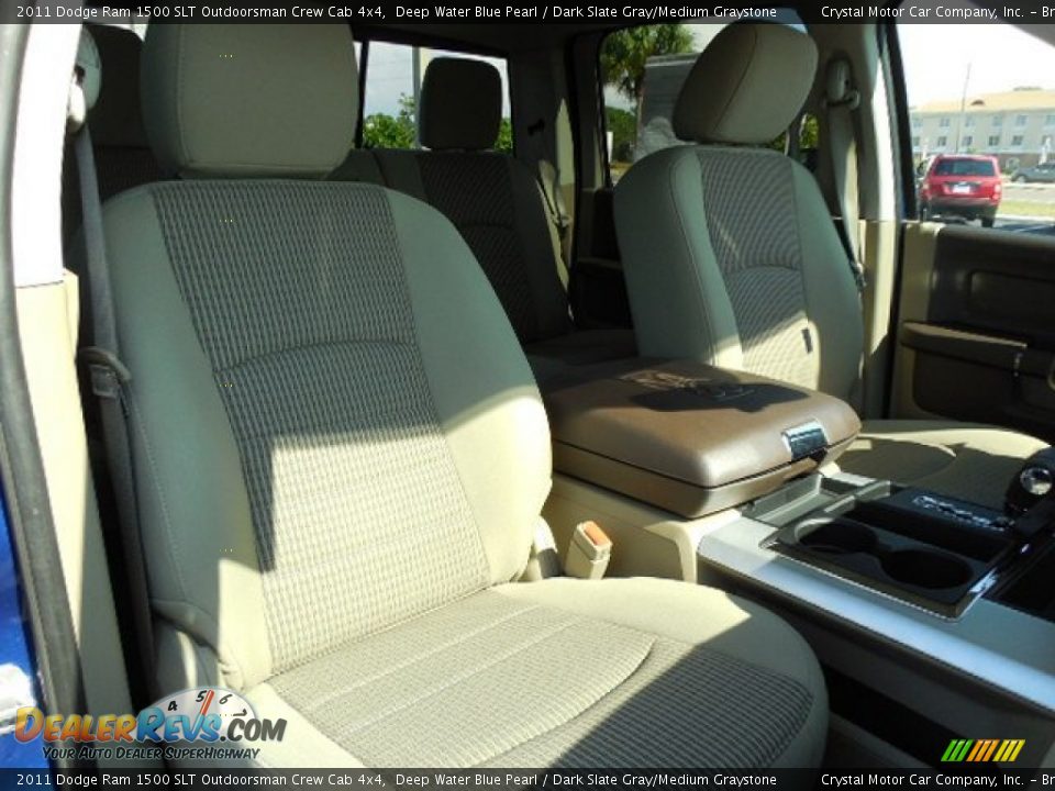2011 Dodge Ram 1500 SLT Outdoorsman Crew Cab 4x4 Deep Water Blue Pearl / Dark Slate Gray/Medium Graystone Photo #12