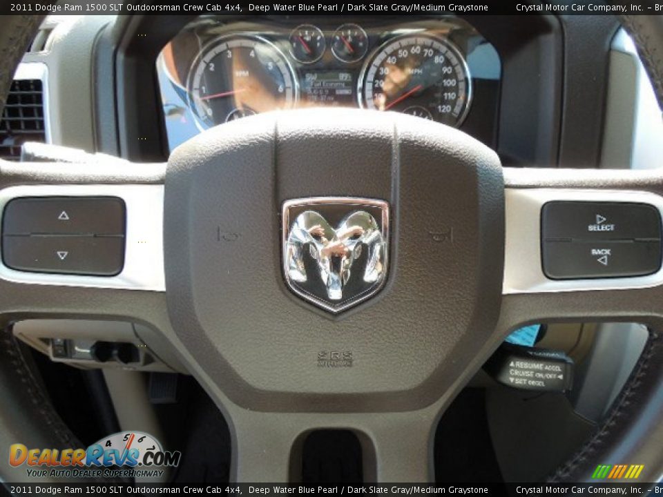 2011 Dodge Ram 1500 SLT Outdoorsman Crew Cab 4x4 Deep Water Blue Pearl / Dark Slate Gray/Medium Graystone Photo #22