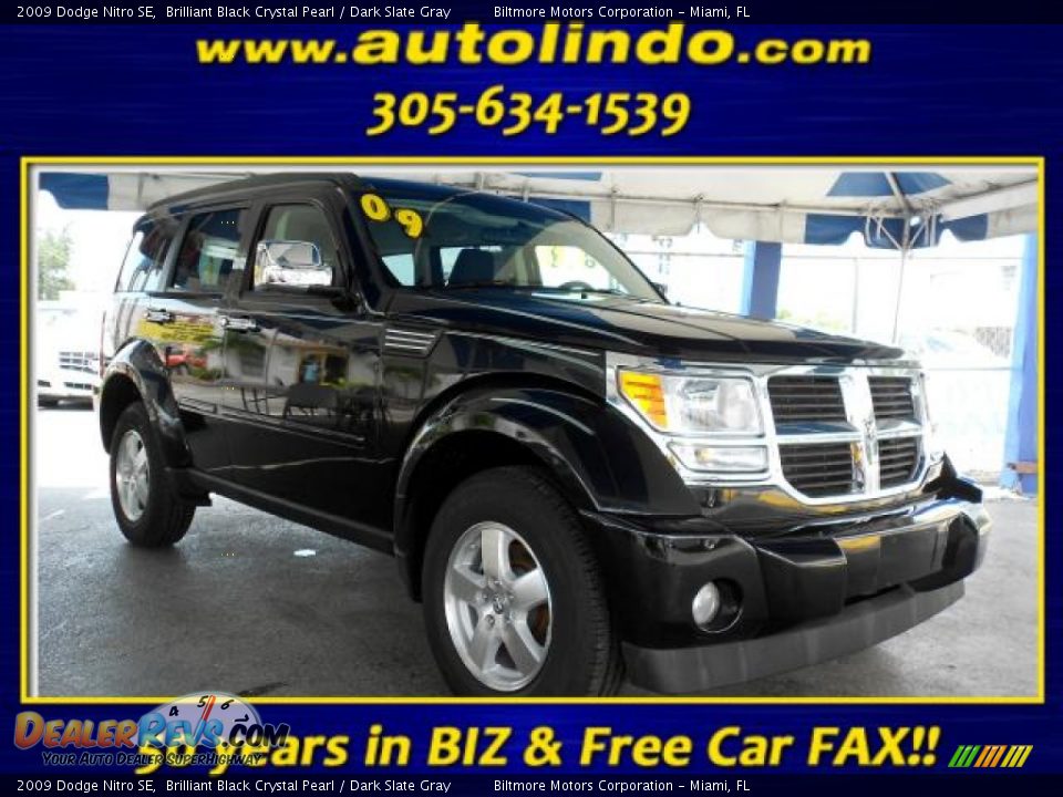 2009 Dodge Nitro SE Brilliant Black Crystal Pearl / Dark Slate Gray Photo #1