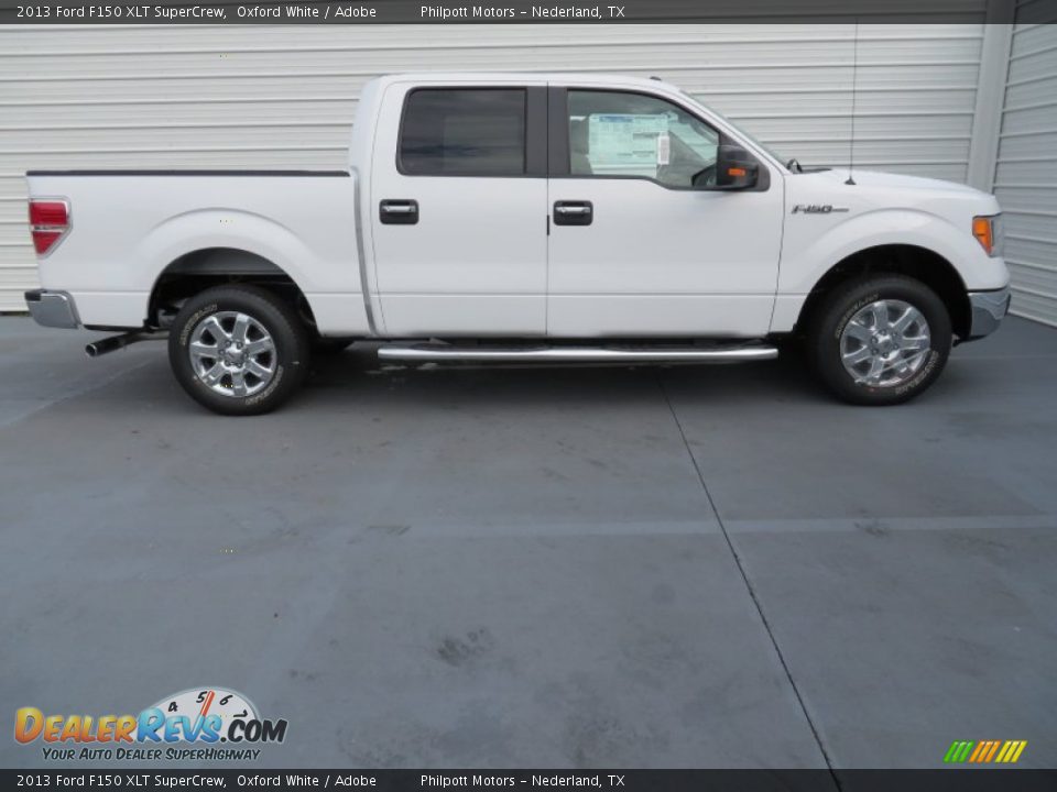 2013 Ford F150 XLT SuperCrew Oxford White / Adobe Photo #3