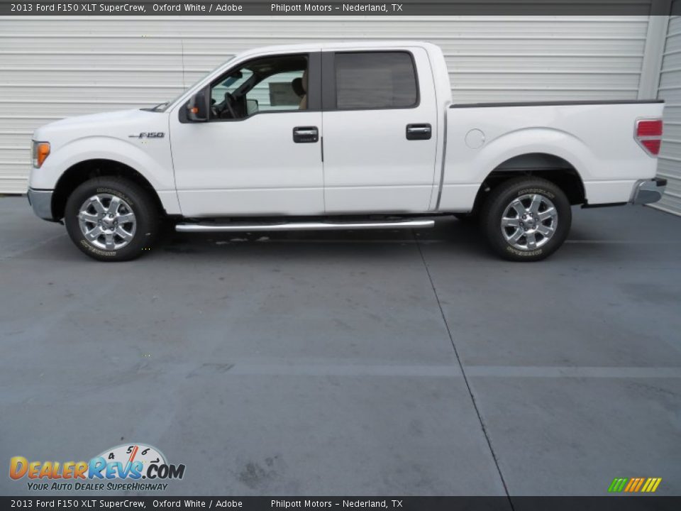 2013 Ford F150 XLT SuperCrew Oxford White / Adobe Photo #6