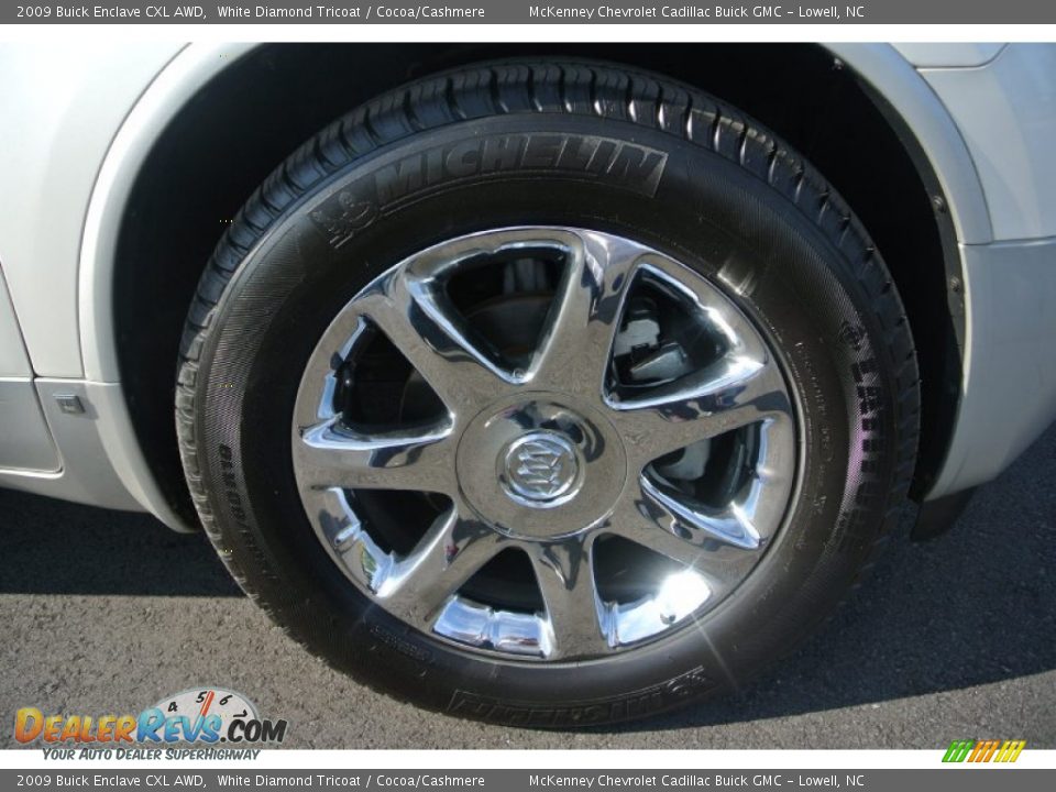 2009 Buick Enclave CXL AWD White Diamond Tricoat / Cocoa/Cashmere Photo #24